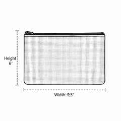 Olive Stripe Jute Zipper Pouch