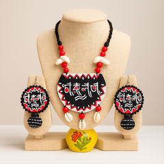 Handmade "শুভ নববর্ষ" Necklace with Shell Beads