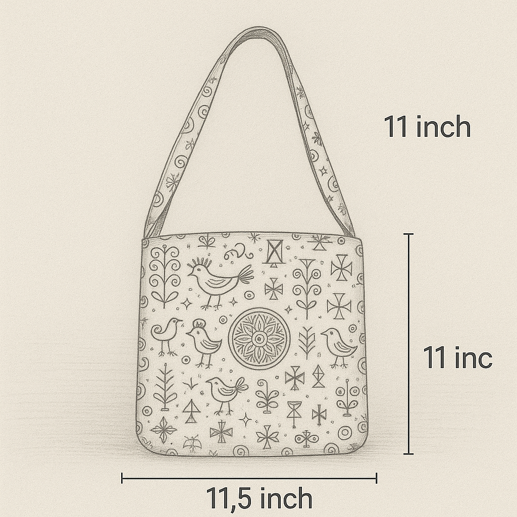 Tribal Red Handcrafted Sling Bag